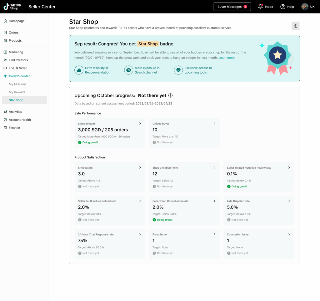 图片[4]|【东南亚跨境必看】TikTok Shop星店徽章获取指南：马来西亚/泰国/越南/菲律宾差异化标准详解|TikTok Shop卖家学习中心